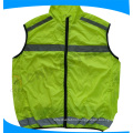 blue stretch waterproof safety vest with heat applied film, nathan reflective vest for sports men